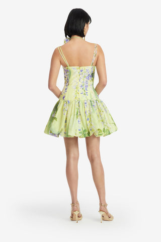 Exclusive LEO LIN Lorena Puff Mini Dress - Wisteria Print