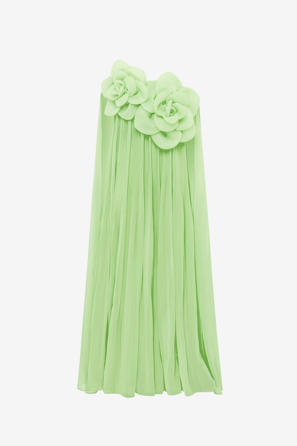 Exclusive LEO LIN Jaclyn Draped Floor Length Dress - Juniper Green