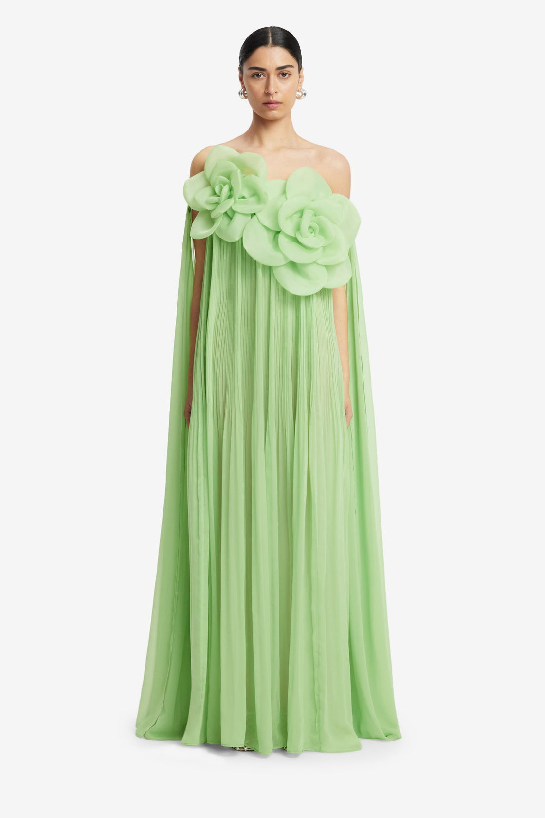 Jaclyn Draped Floor Length Dress - Juniper Green LEO LIN Jaclyn Draped Floor Length Dress - Juniper Green LEO LIN