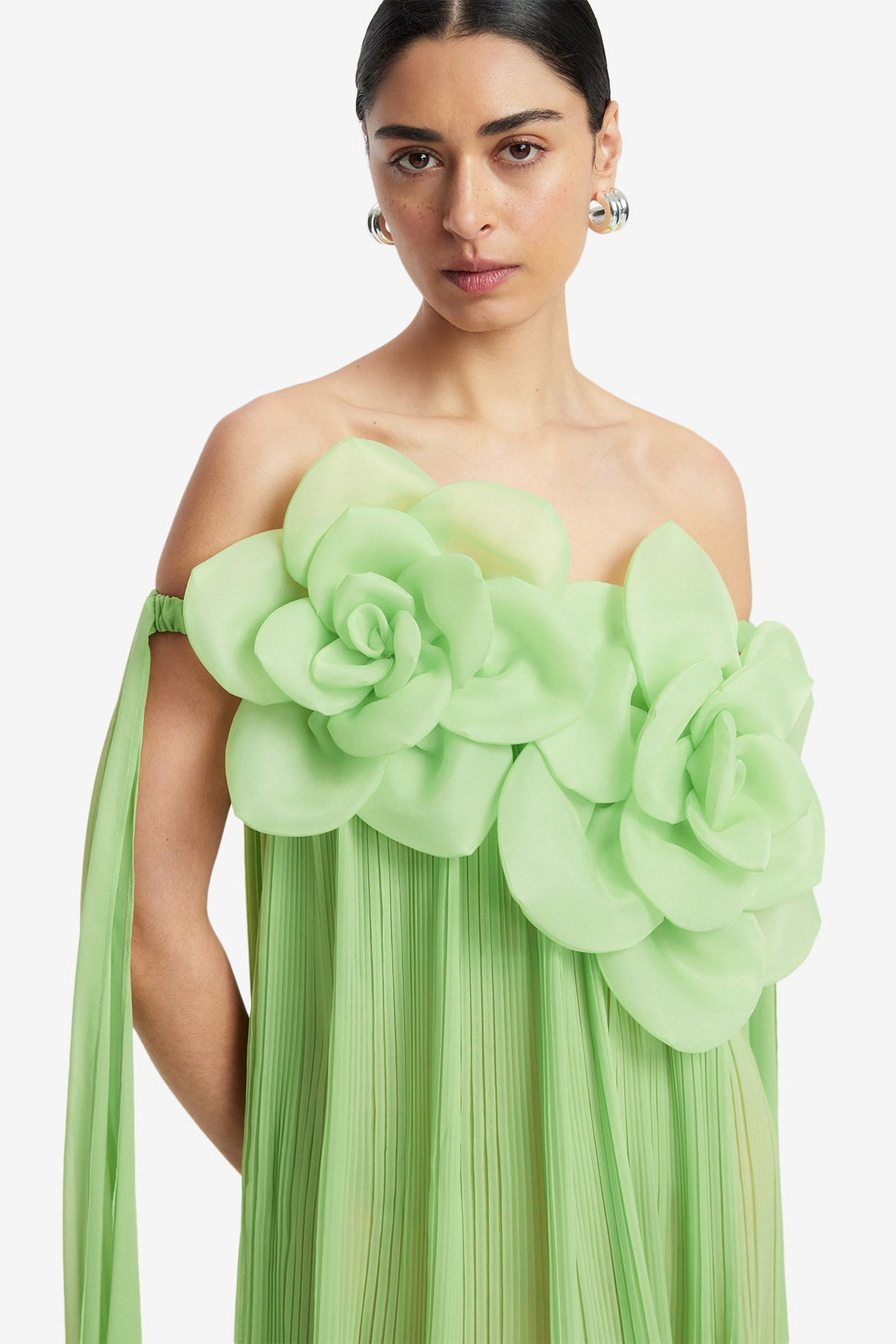 Jaclyn Draped Floor Length Dress - Juniper Green LEO LIN Jaclyn Draped Floor Length Dress - Juniper Green LEO LIN