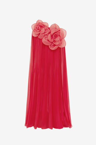 Jaclyn Draped Floor Length Dress - Scarlet Dress Maxi