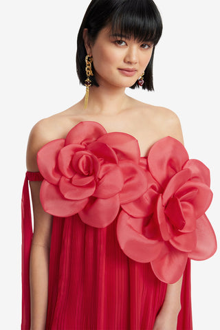 Jaclyn Draped Floor Length Dress - Scarlet Dress Maxi
