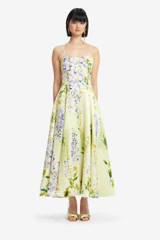 Exclusive LEO LIN Mariela Midi Dress - Wisteria Print