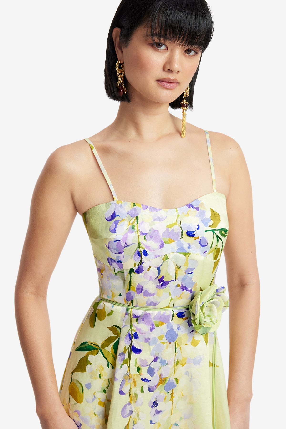 Mariela Midi Dress - Wisteria Print – LEO LIN