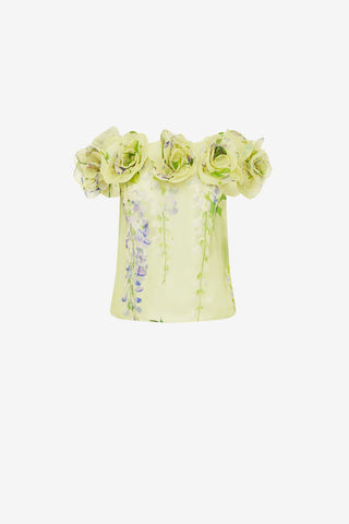 Exclusive LEO LIN McKayla Off-Shoulder Top - Wisteria Print