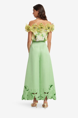 Theodora Appliqué Pants - Juniper Green Pants