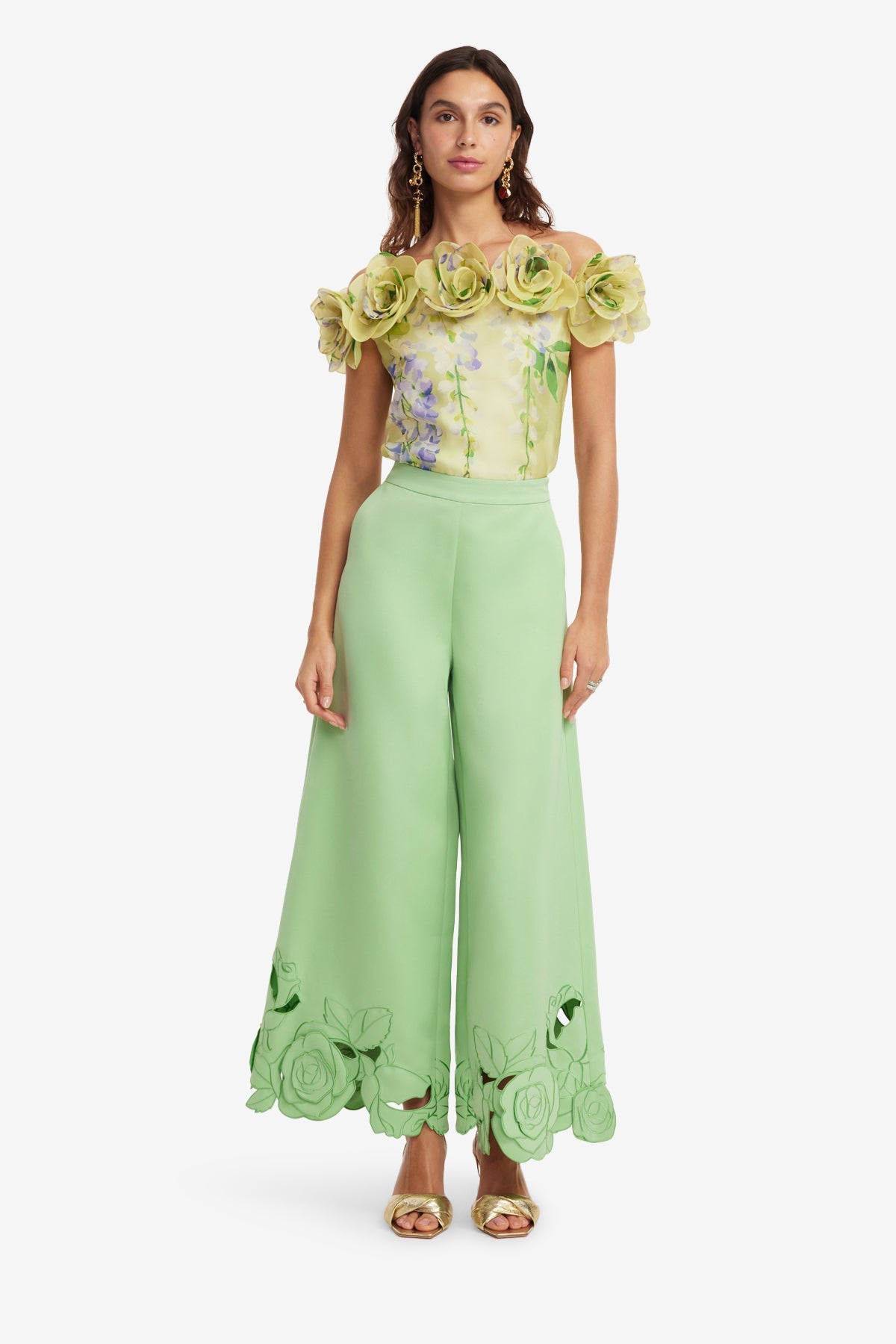 McKayla Off-Shoulder Top - Wisteria Print – LEO LIN