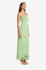 Rayna Appliqué Bustier Maxi Dress - Juniper Green Dress Maxi