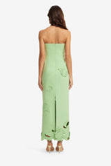 Rayna Appliqué Bustier Maxi Dress - Juniper Green Dress Maxi