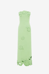 Rayna Appliqué Bustier Maxi Dress - Juniper Green Dress Maxi