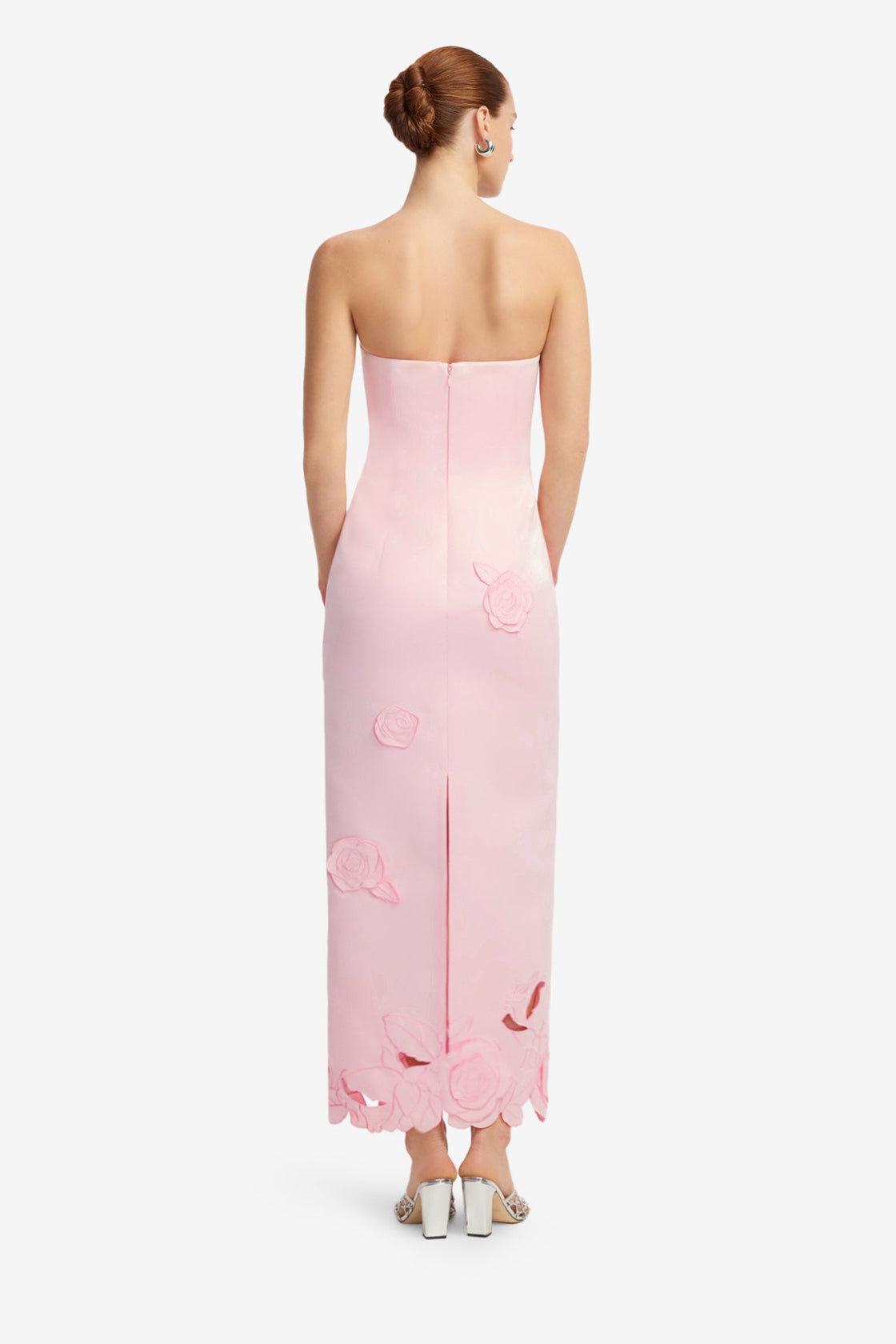 Exclusive LEO LIN Rayna Appliqué Bustier Maxi Dress - Blush Pink