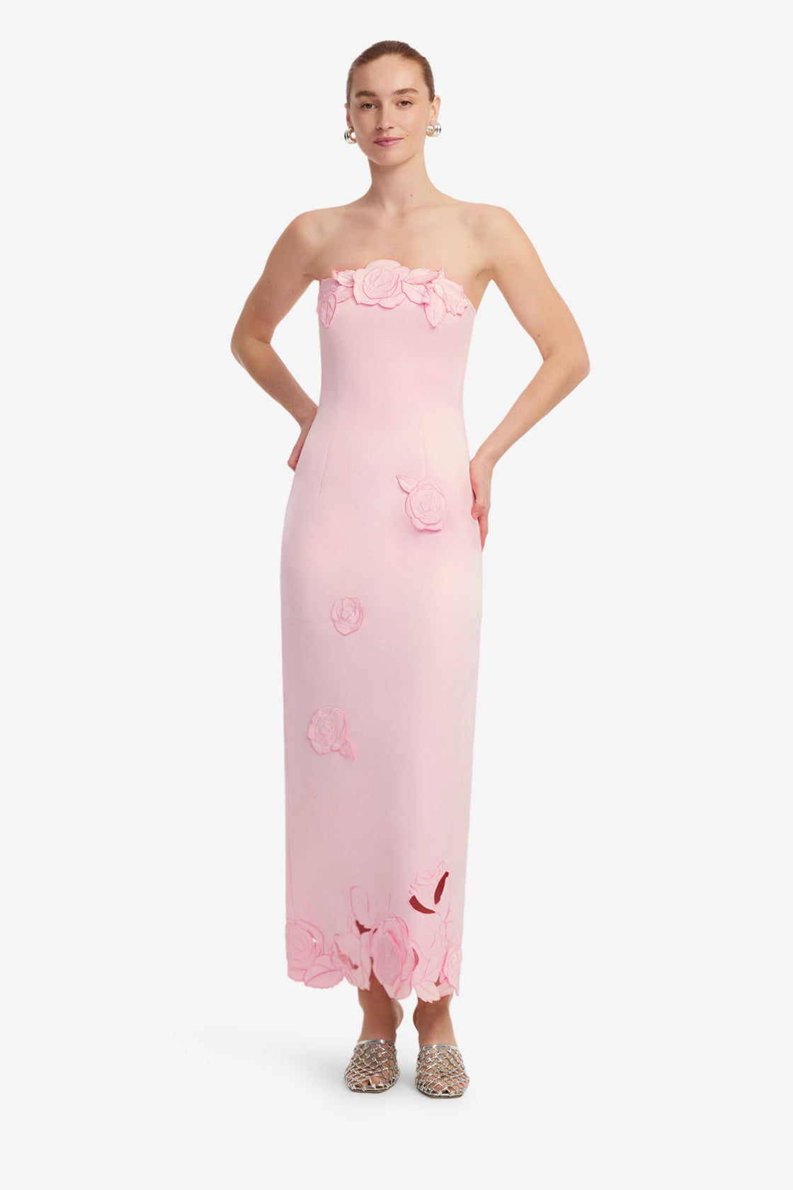 Leo Lin - Rayna Appliqué Bustier Maxi Dress Leo Lin - Rayna Appliqué Bustier Maxi Dress