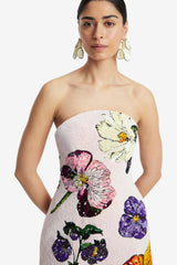 Exclusive LEO LIN Zaria Beaded Bustier Mini Dress - Wildbloom