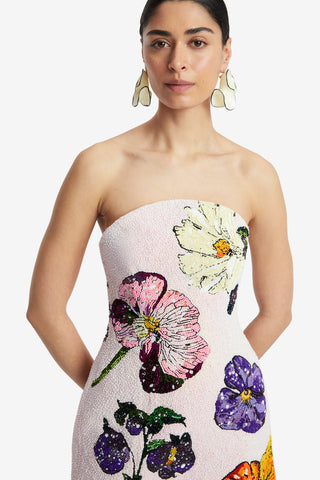 Exclusive LEO LIN Zaria Beaded Bustier Mini Dress - Wildbloom