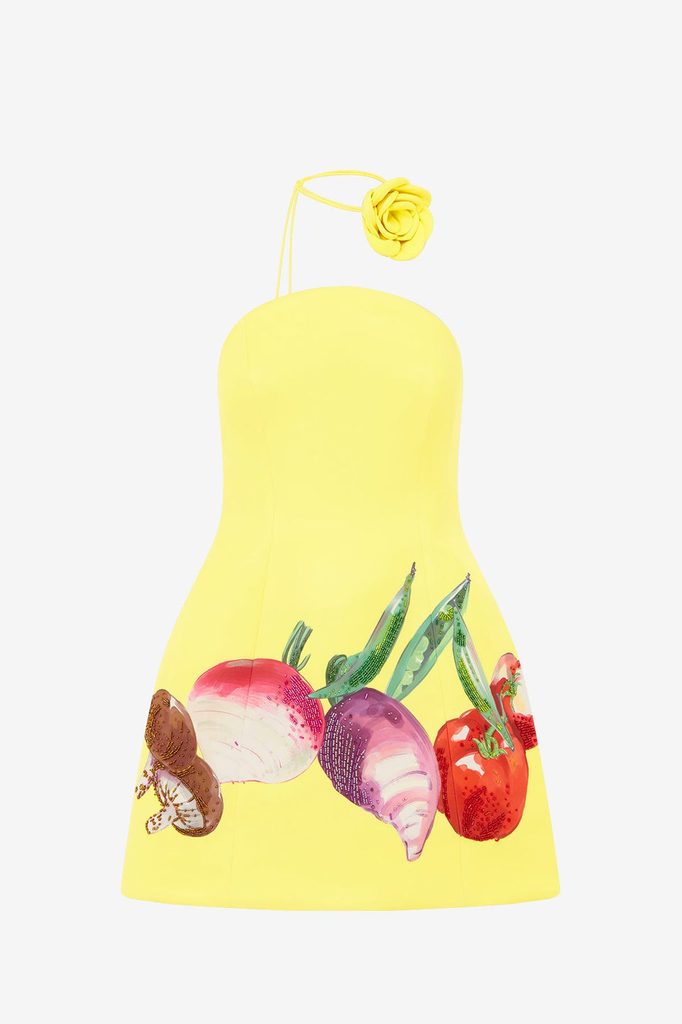 Exclusive LEO LIN Zaria Bustier Mini Dress - Harvest Print