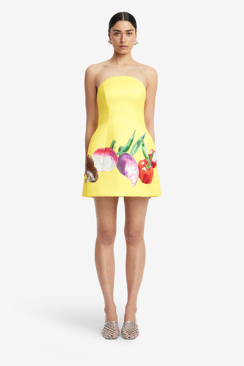 Exclusive LEO LIN Zaria Bustier Mini Dress - Harvest Print