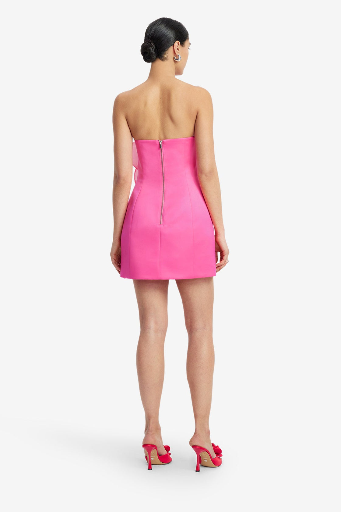 LEO LIN Floret Mini Dress in Fuchsia