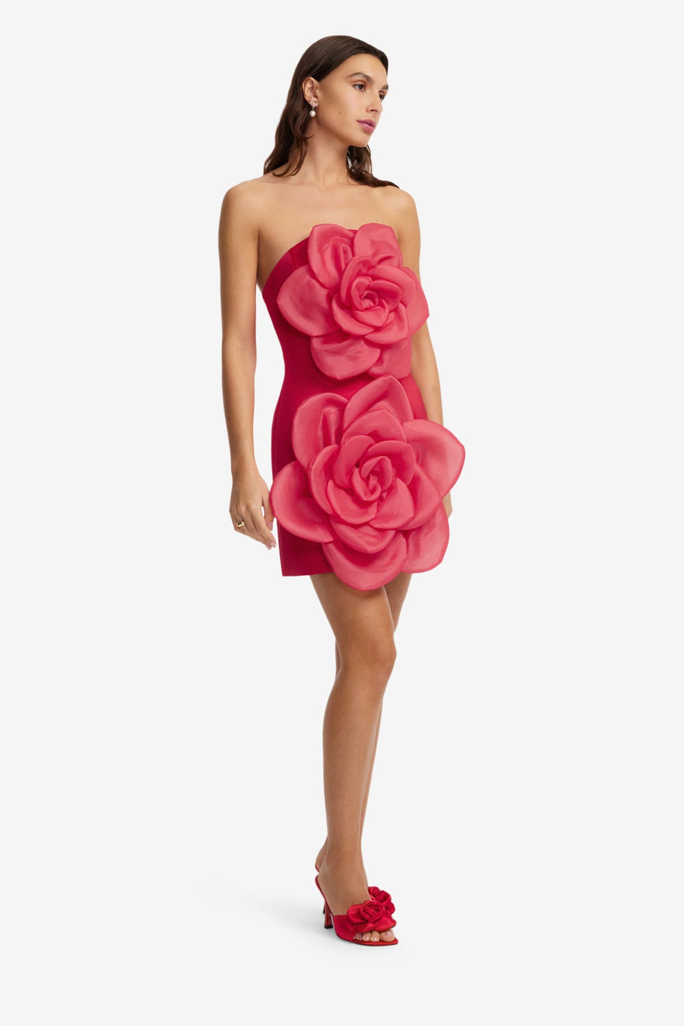 Exclusive LEO LIN Floret Mini Dress - Scarlet