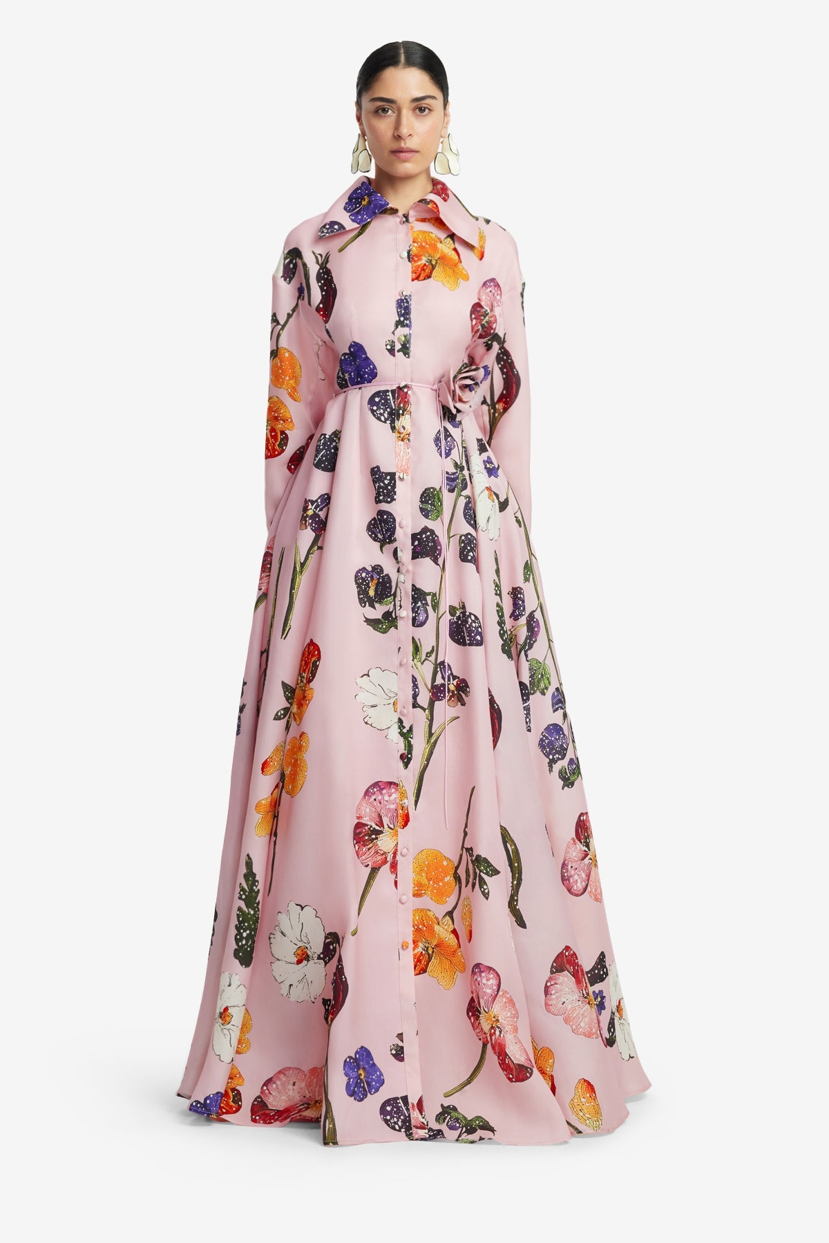 Josephine Silk Gown - Wildbloom – LEO LIN