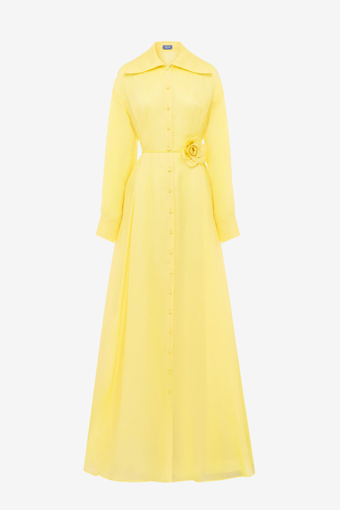 Exclusive LEO LIN Josephine Silk Gown - Limoncello