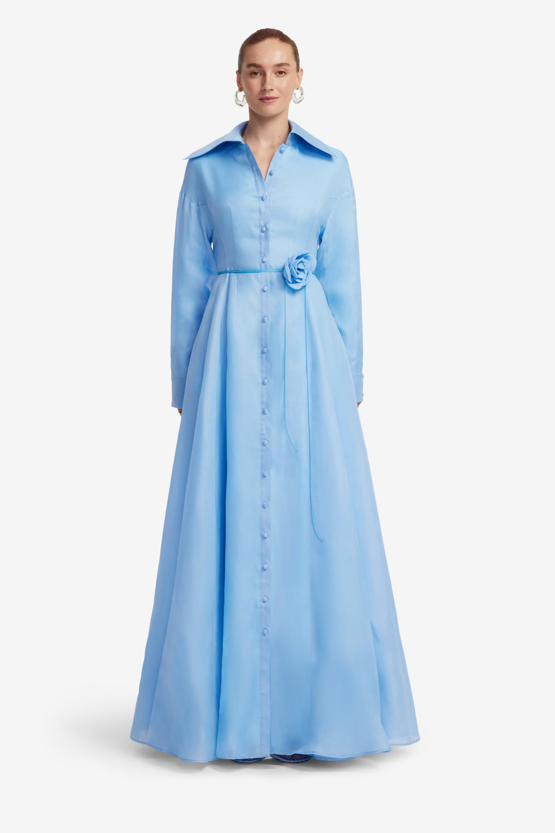 Exclusive LEO LIN Josephine Silk Gown - Pastel Blue
