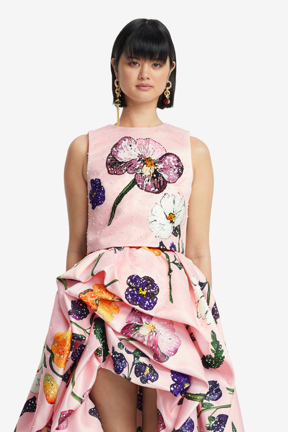 Exclusive LEO LIN Iris Embellished Top - Wildbloom