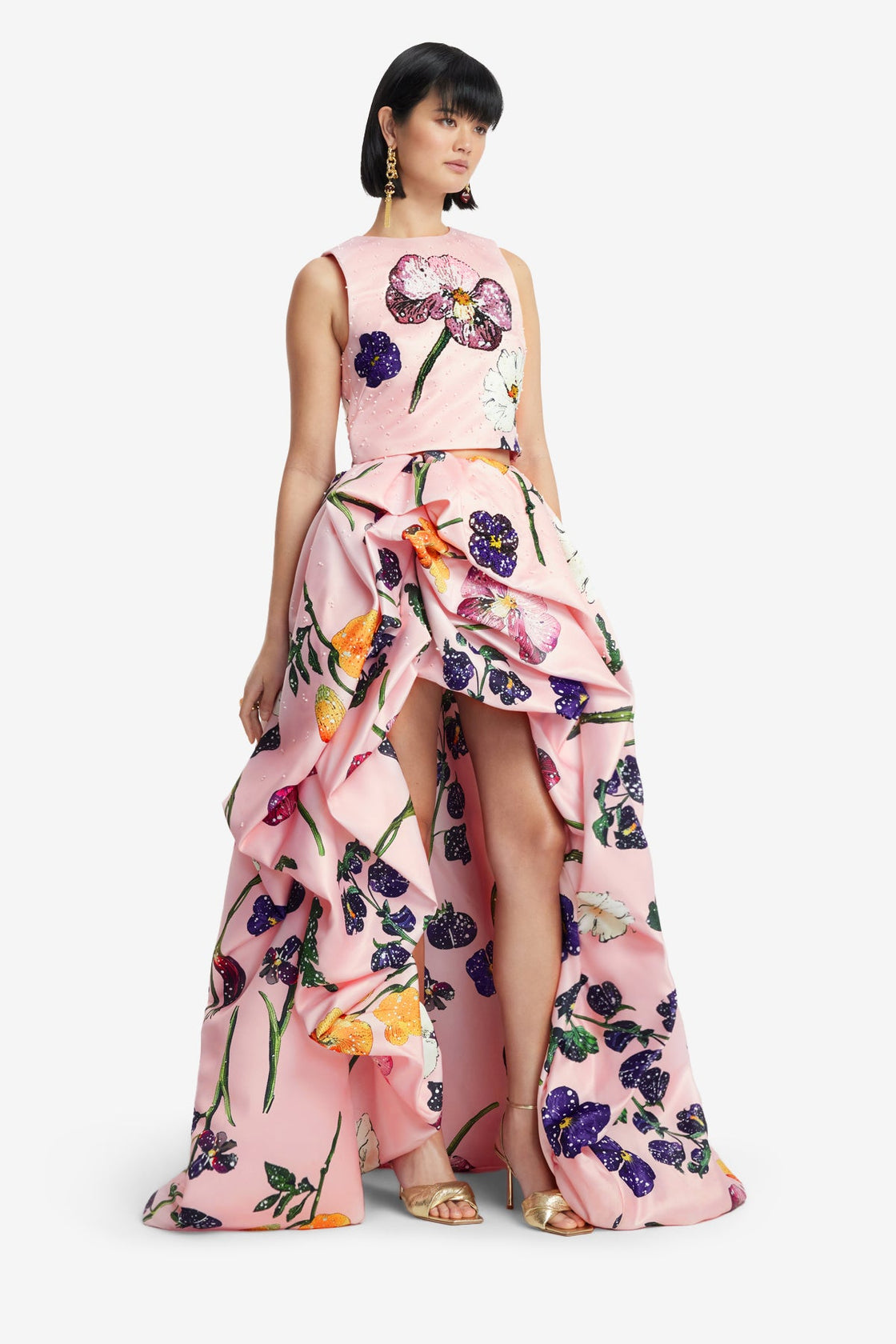 Exclusive LEO LIN Fiorella Embellished Voluminous Skirt - Wildbloom