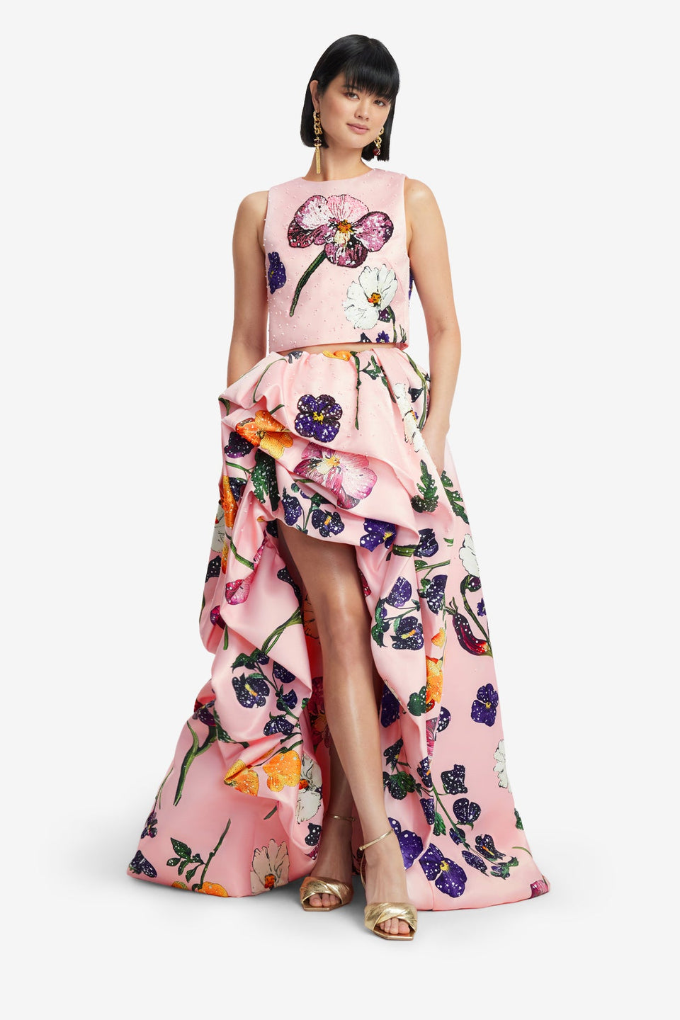 Exclusive LEO LIN Fiorella Embellished Voluminous Skirt - Wildbloom