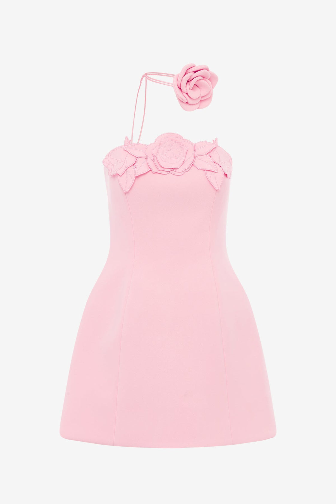 Exclusive LEO LIN Roselle Applique Bustier Mini Dress - Blush Pink