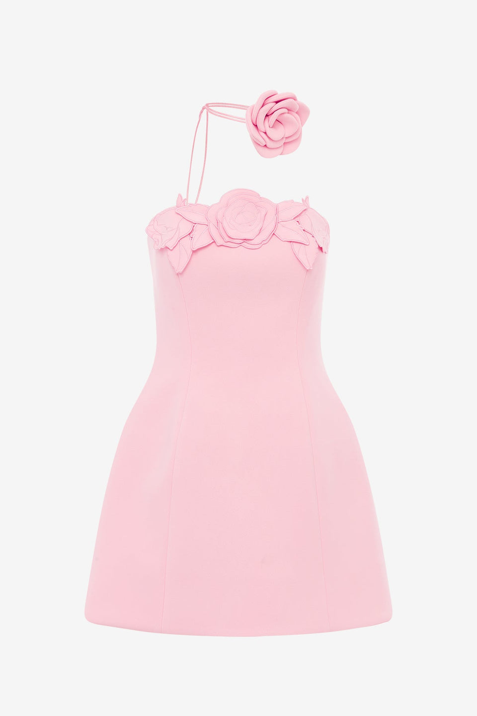 Exclusive LEO LIN Roselle Applique Bustier Mini Dress - Blush Pink
