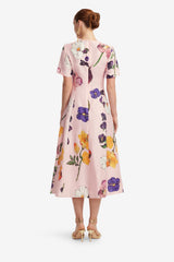 Caroline Short Sleeve Midi Dress - Wildbloom Dress Midi