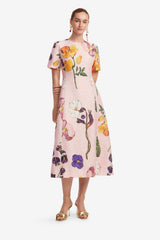 Caroline Short Sleeve Midi Dress - Wildbloom Dress Midi