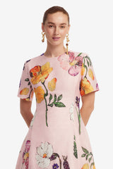 Caroline Short Sleeve Midi Dress - Wildbloom Dress Midi