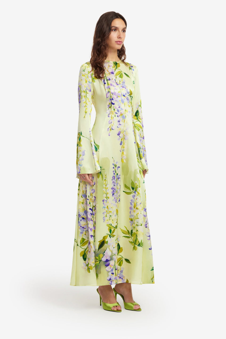 Exclusive LEO LIN Francesca Maxi Dress - Wisteria Print