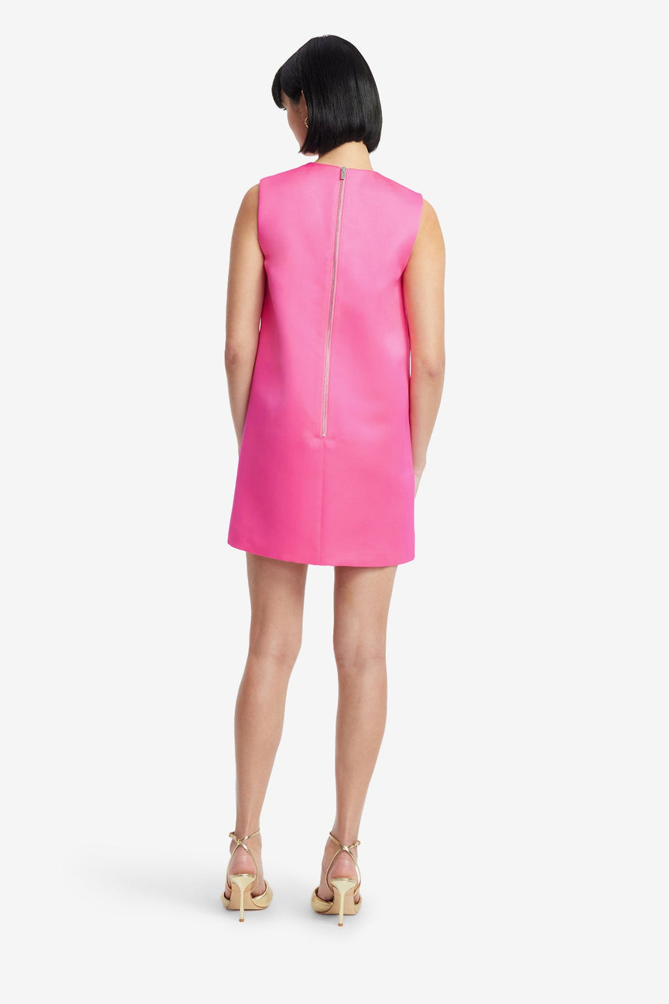 Exclusive LEO LIN Yvonne Appliqué Floral Mini Dress - Peony Print in Fuchsia