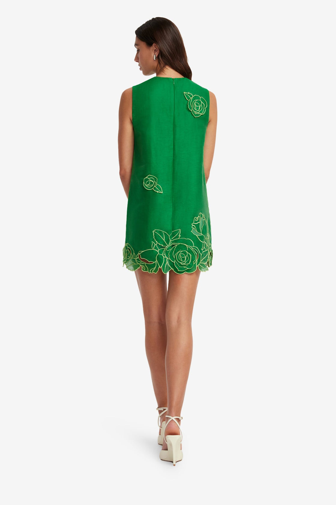 Exclusive LEO LIN Yvonne Applique Mini Dress - Verdant