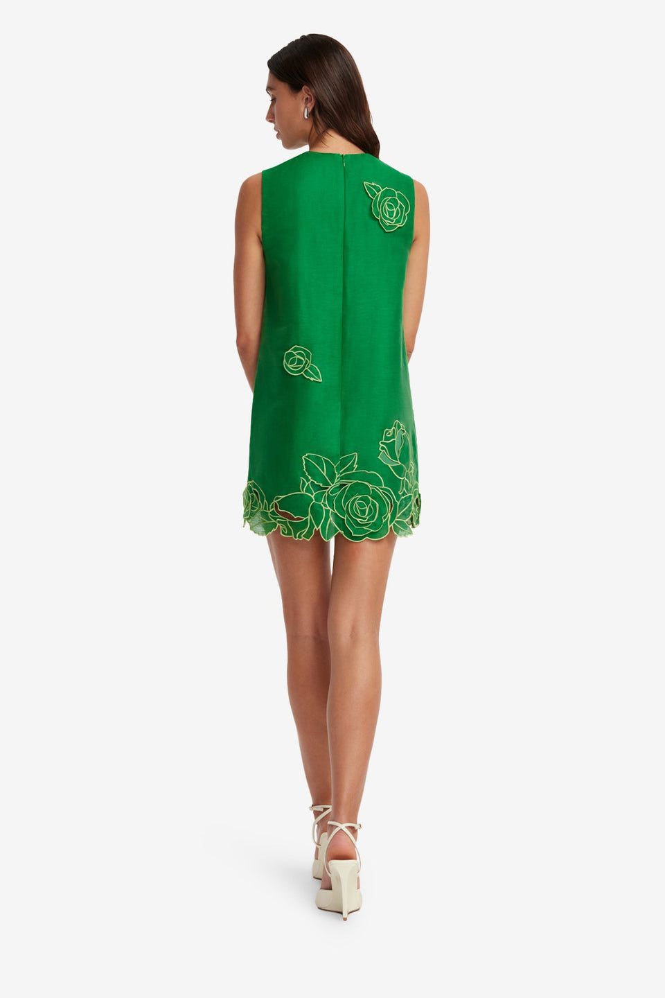Exclusive LEO LIN Yvonne Applique Mini Dress - Verdant