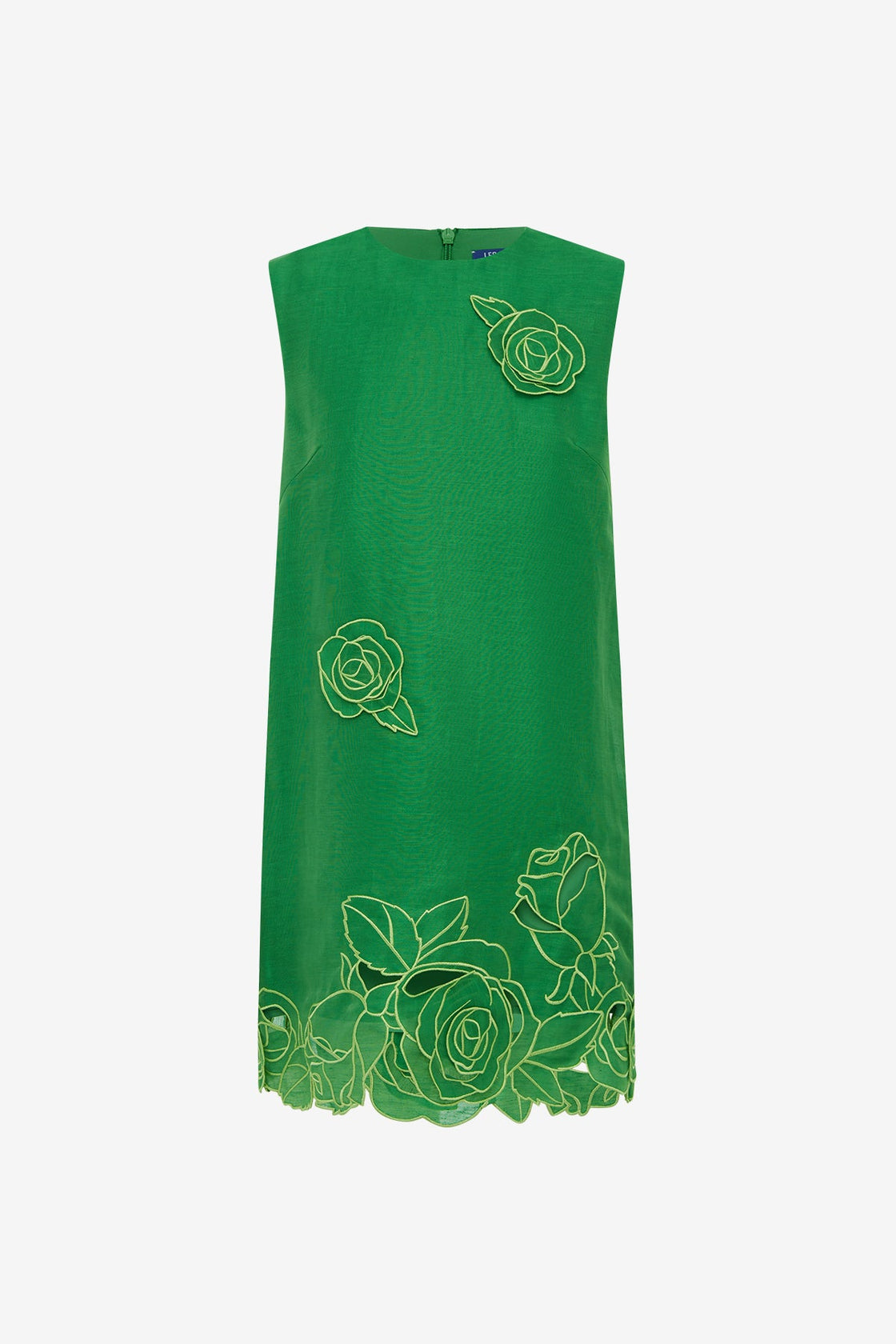 Exclusive LEO LIN Yvonne Applique Mini Dress - Verdant