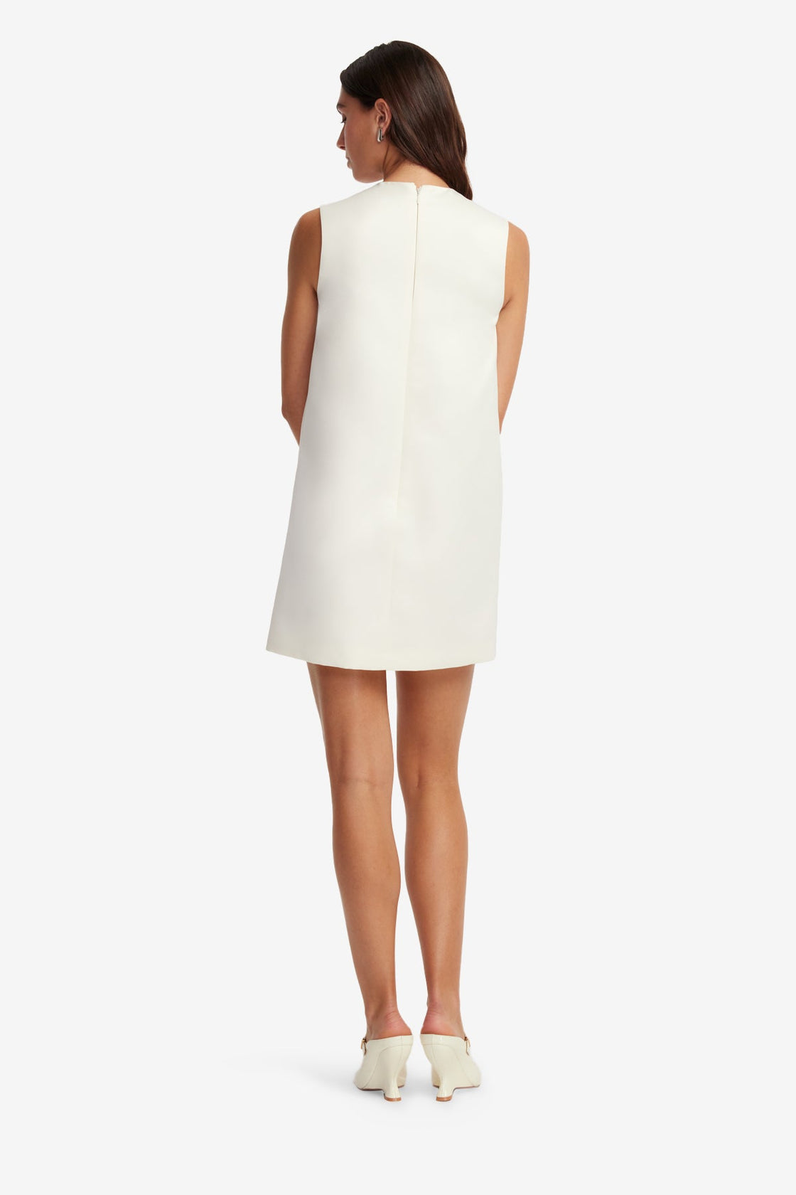 Exclusive LEO LIN Yvonne Applique Floral Mini Dress - Vine Print in Snow