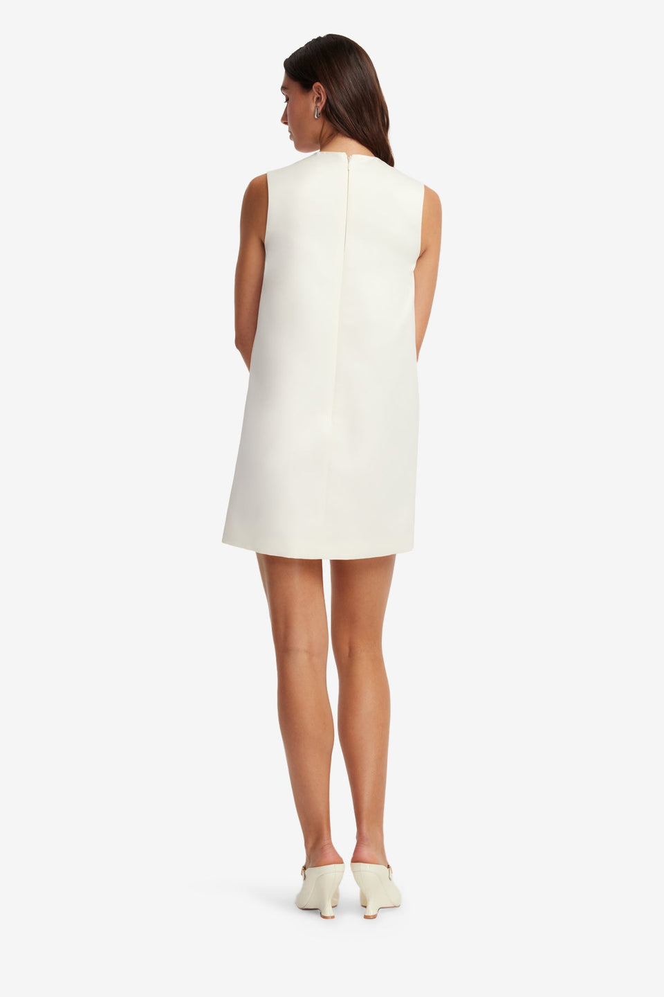 Exclusive LEO LIN Yvonne Applique Floral Mini Dress - Vine Print in Snow