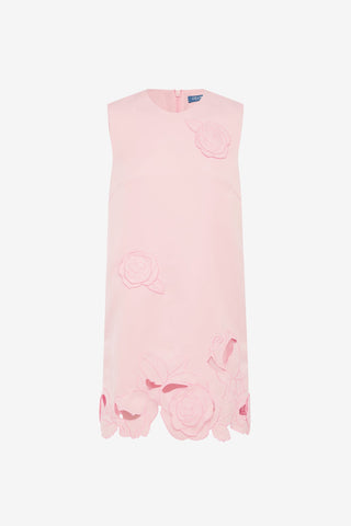 Exclusive LEO LIN Yvonne Appliqué Mini Dress - Blush Pink