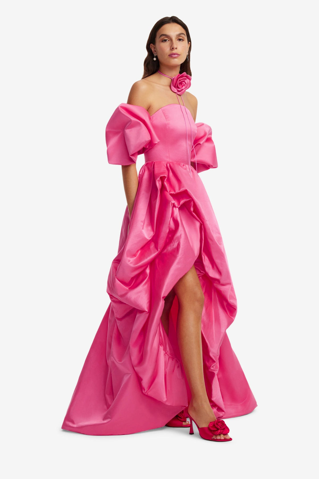 Myriam Voluminous Gown - Fuchsia Dress Maxi