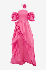 Myriam Voluminous Gown - Fuchsia Dress Maxi