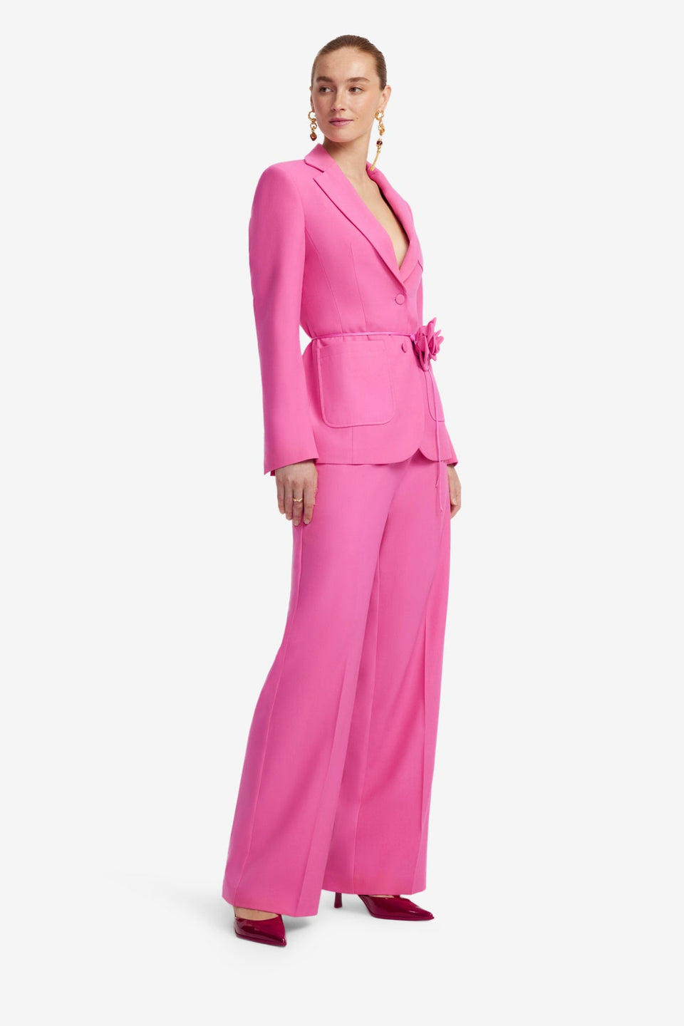 Exclusive LEO LIN Vesper Fitted Blazer - Fuchsia