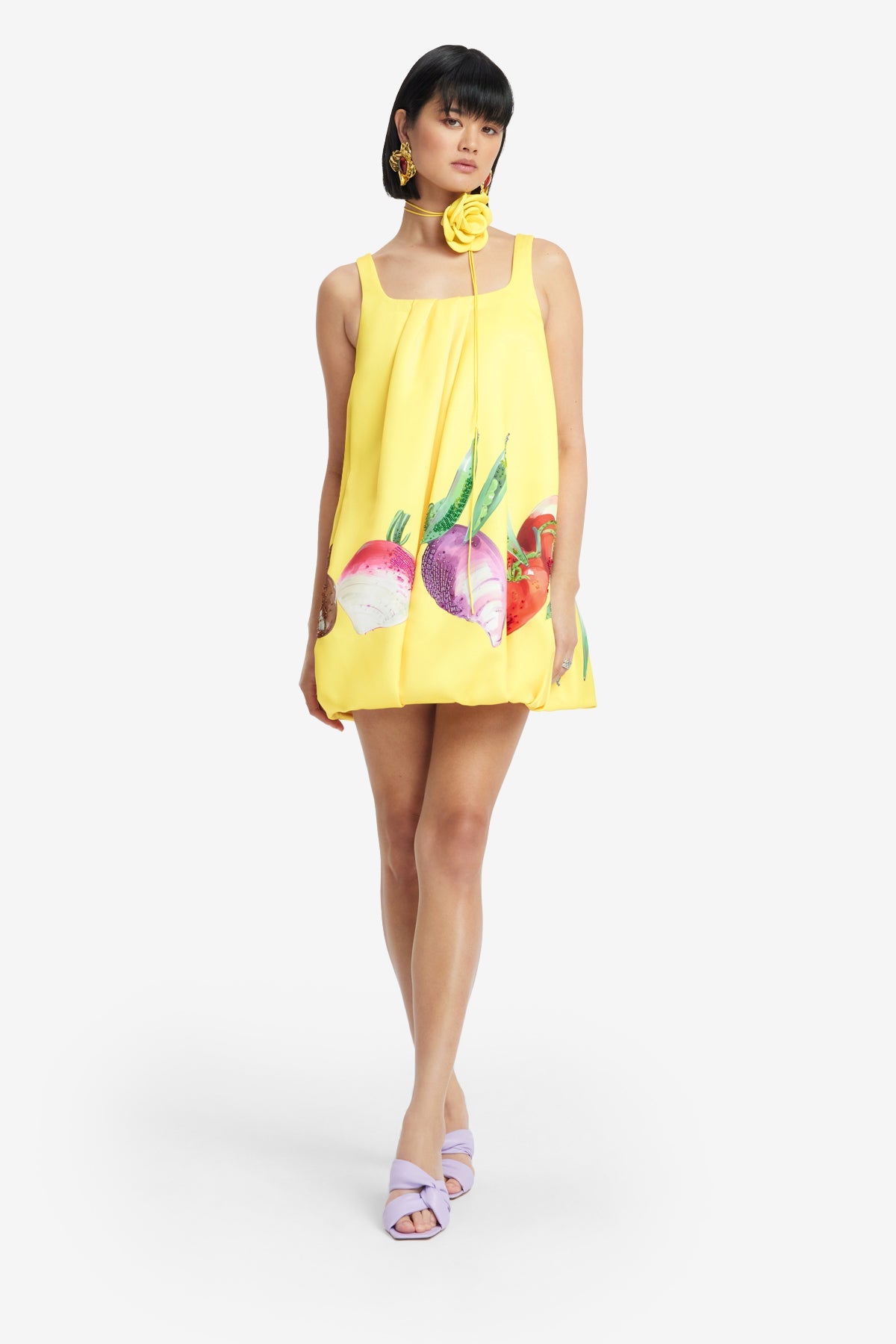 Suki Puff Mini Dress - Harvest Print – LEO LIN