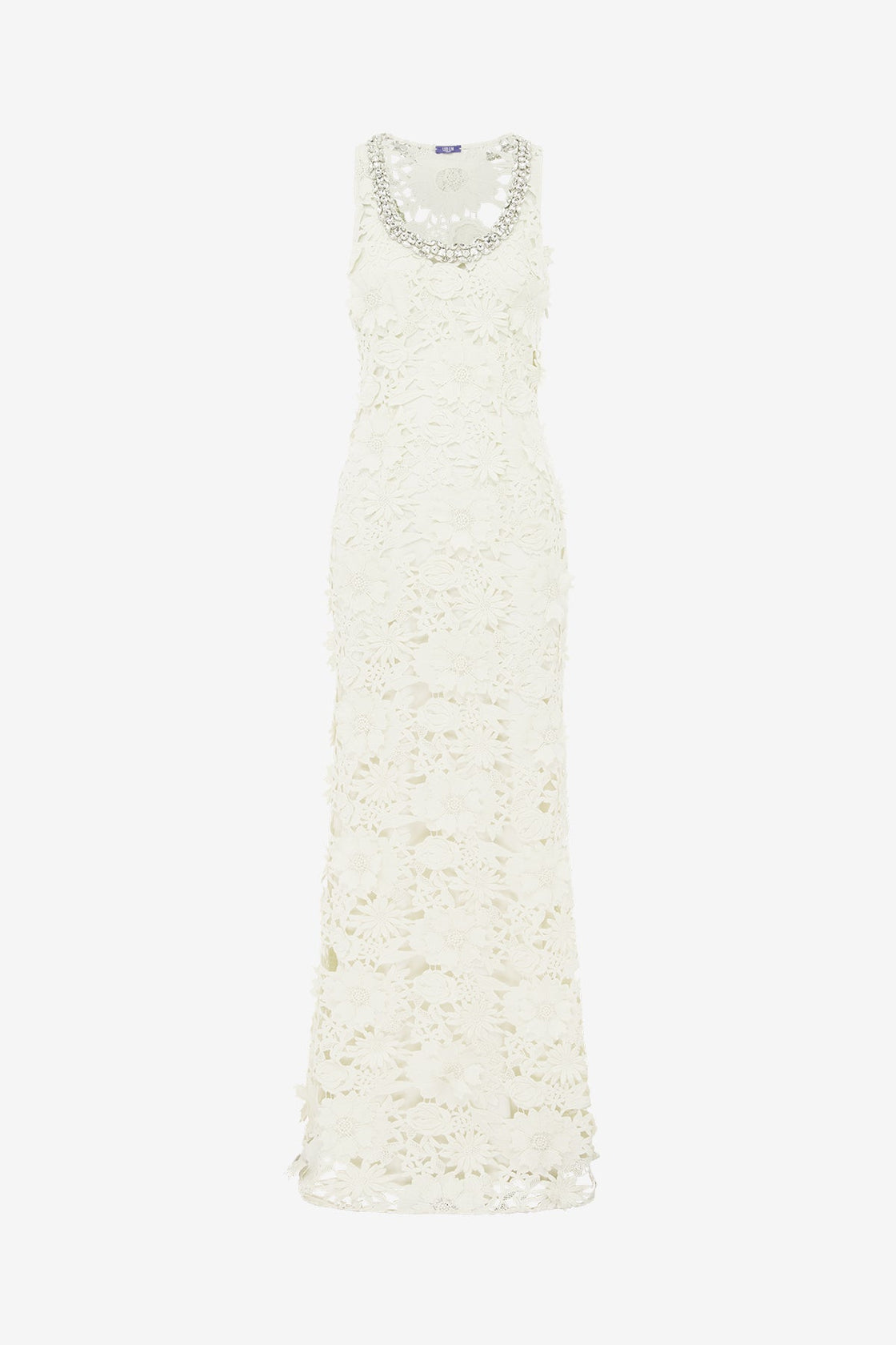 Helena Embellished Lace Maxi Dress - Snow Dress Maxi