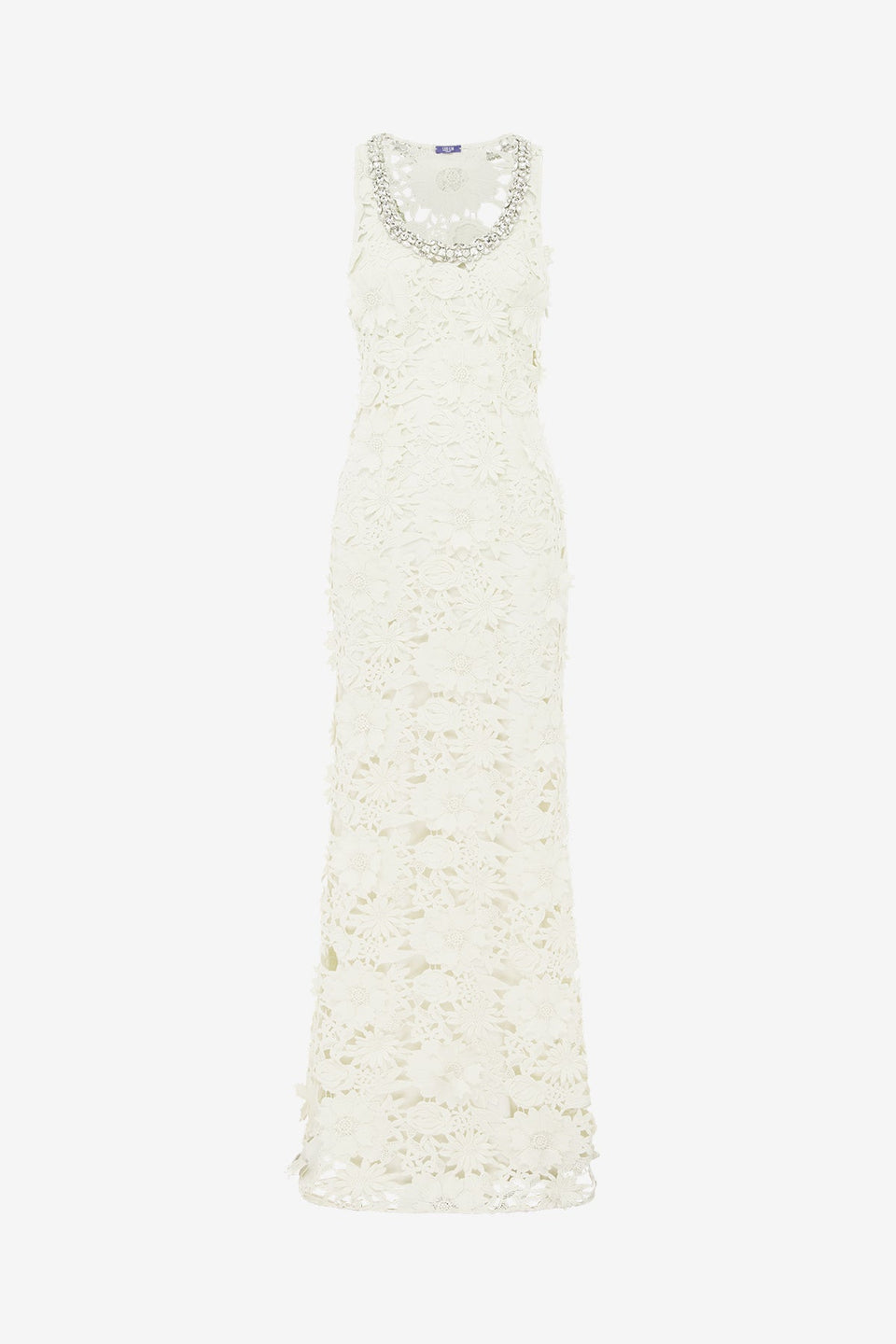 Exclusive LEO LIN Helena Embellished Lace Maxi Dress - Snow