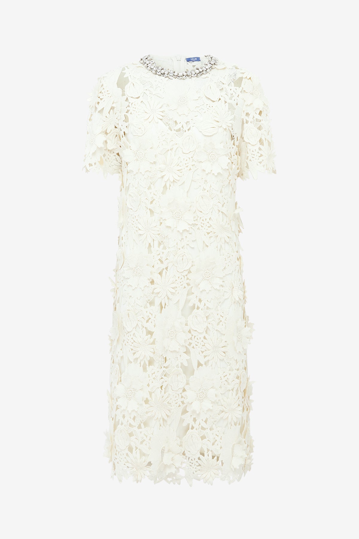 Sheridan Embellished Lace Midi Dress - Snow – LEO LIN