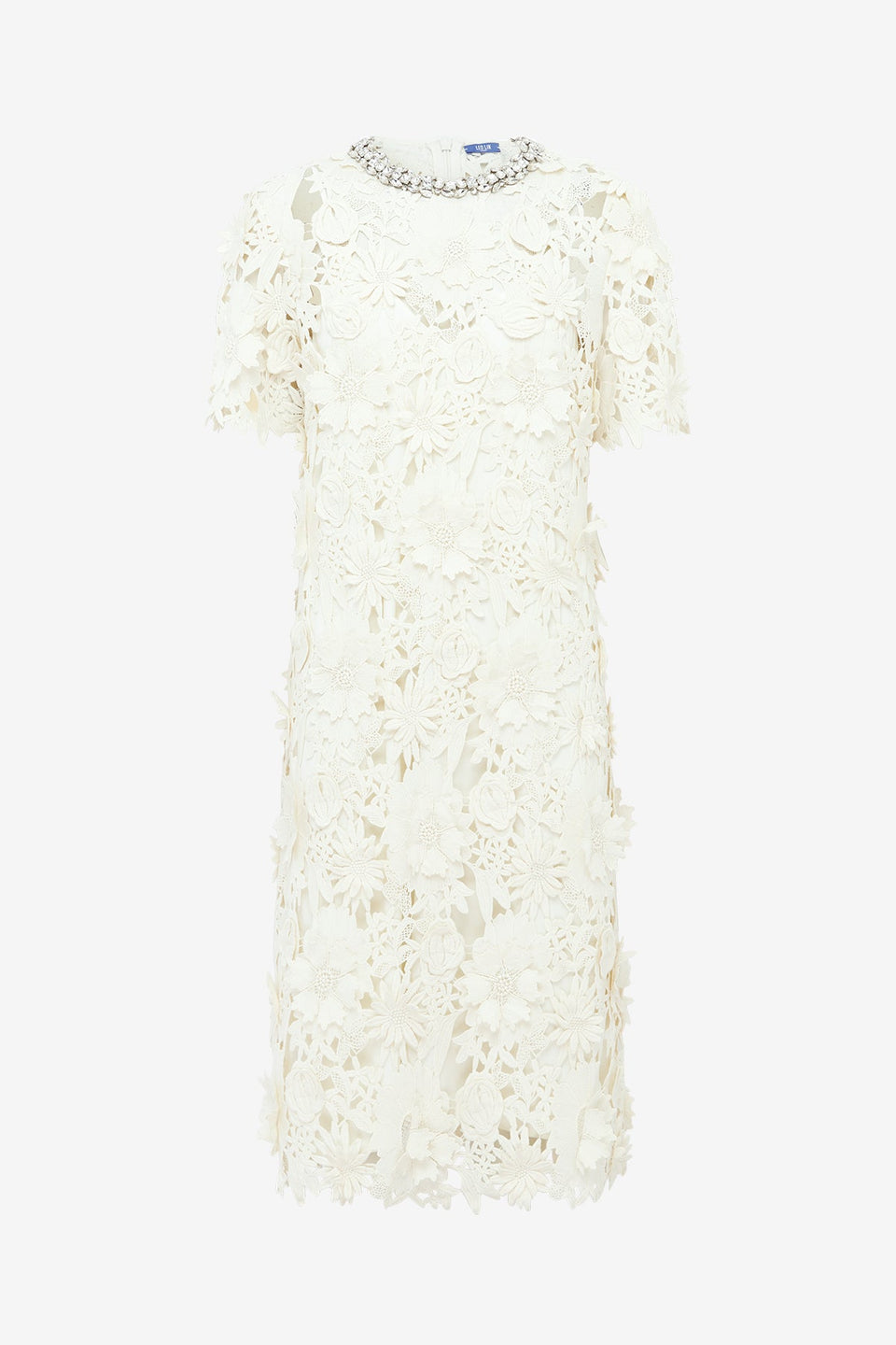 Exclusive LEO LIN Sheridan Embellished Lace Midi Dress - Snow