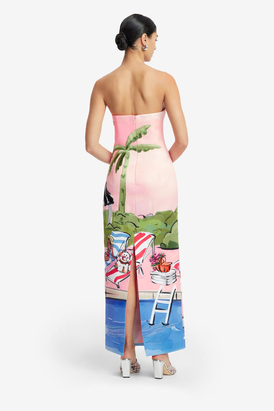 Exclusive LEO LIN Ava Bustier Maxi Dress - Riviera Print
